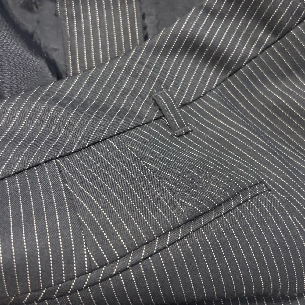 LOFT Julie Charcoal Pinstripe Wool Blend Trousers - Picture 8 of 10